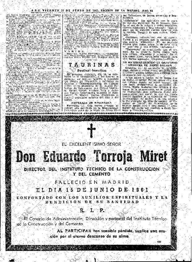 ABC MADRID 16-06-1961 página 81