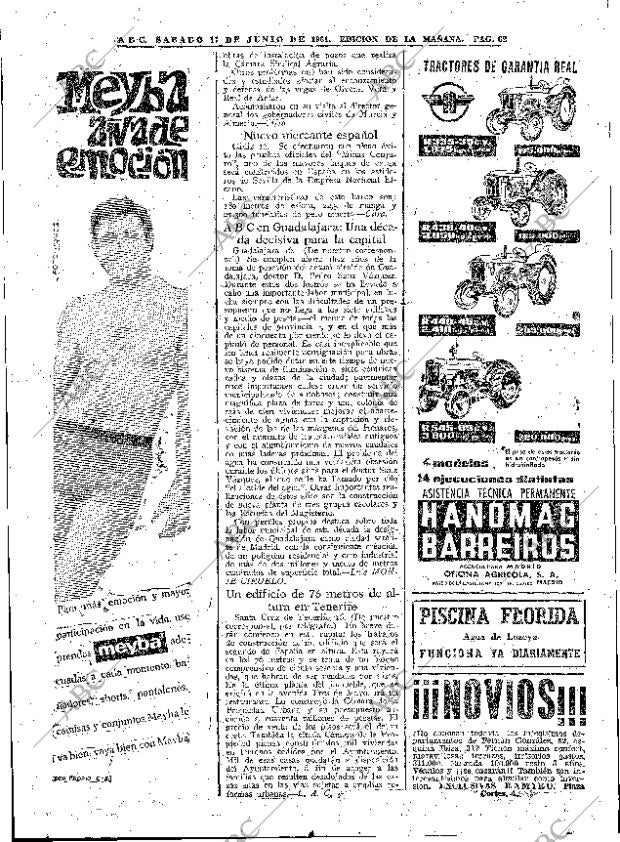 ABC MADRID 17-06-1961 página 62