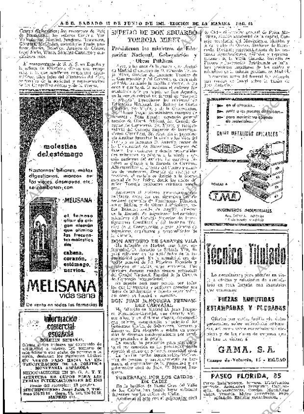 ABC MADRID 17-06-1961 página 64