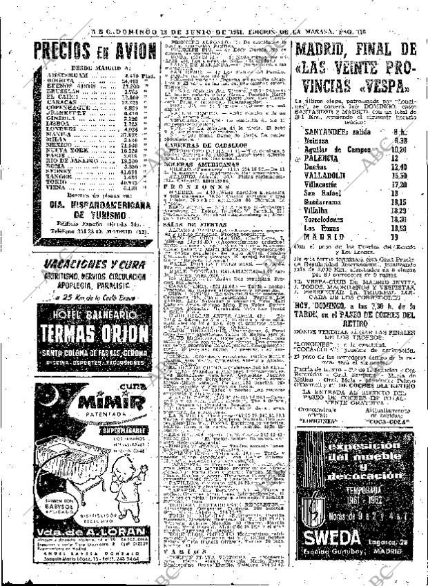 ABC MADRID 18-06-1961 página 116