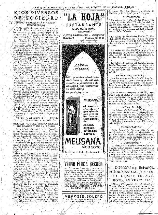 ABC MADRID 21-06-1961 página 61