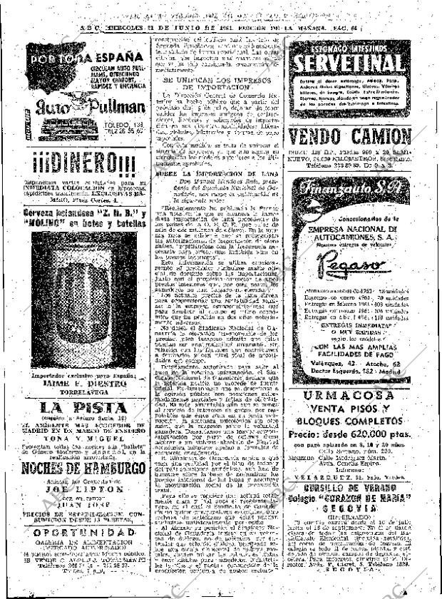 ABC MADRID 21-06-1961 página 64