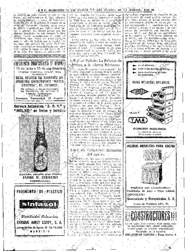 ABC MADRID 21-06-1961 página 66