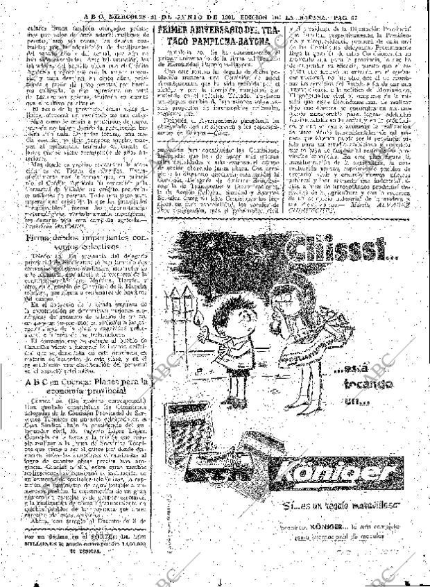 ABC MADRID 21-06-1961 página 67