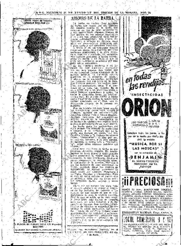 ABC MADRID 21-06-1961 página 70