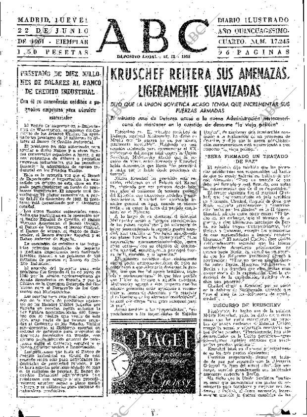 ABC MADRID 22-06-1961 página 47