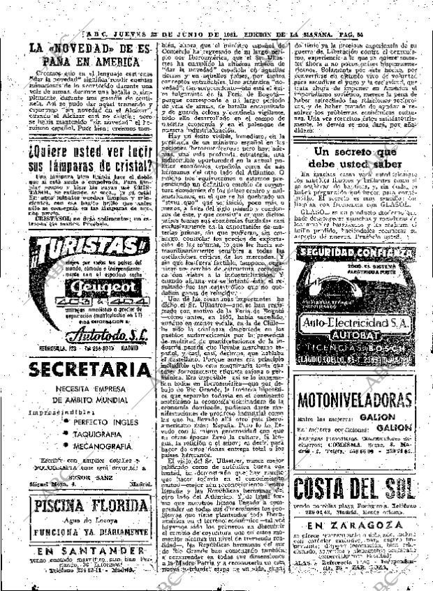 ABC MADRID 22-06-1961 página 54