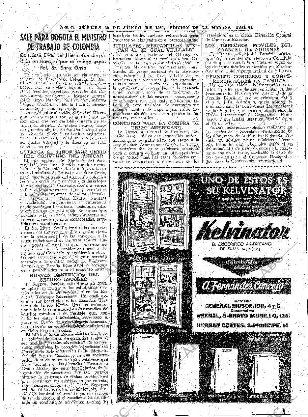 ABC MADRID 22-06-1961 página 61
