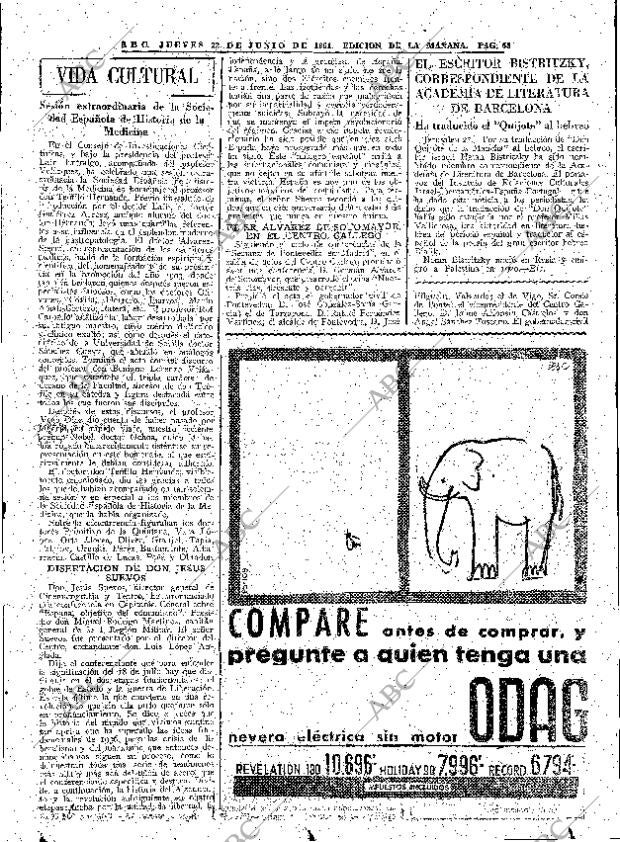 ABC MADRID 22-06-1961 página 63