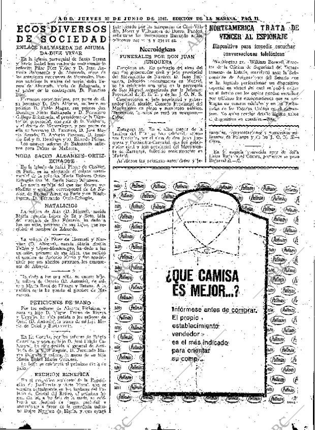 ABC MADRID 22-06-1961 página 71
