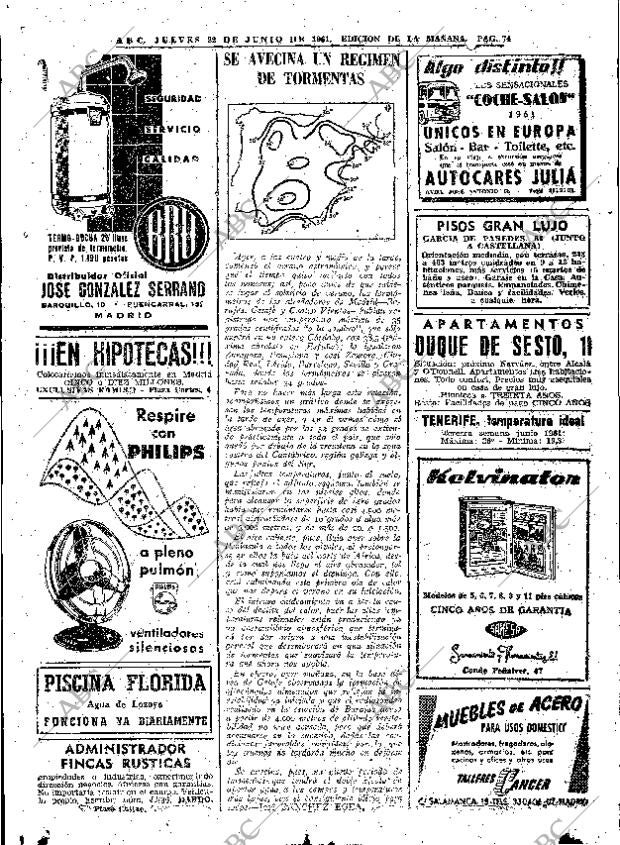 ABC MADRID 22-06-1961 página 74