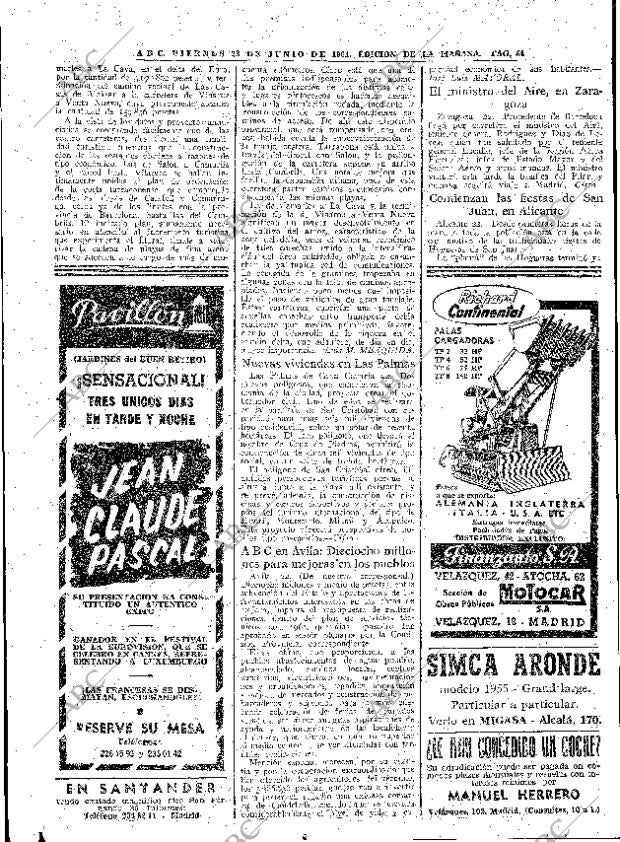 ABC MADRID 23-06-1961 página 64