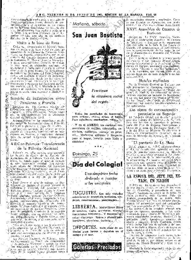 ABC MADRID 23-06-1961 página 65