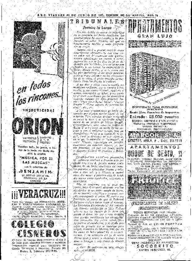 ABC MADRID 23-06-1961 página 74