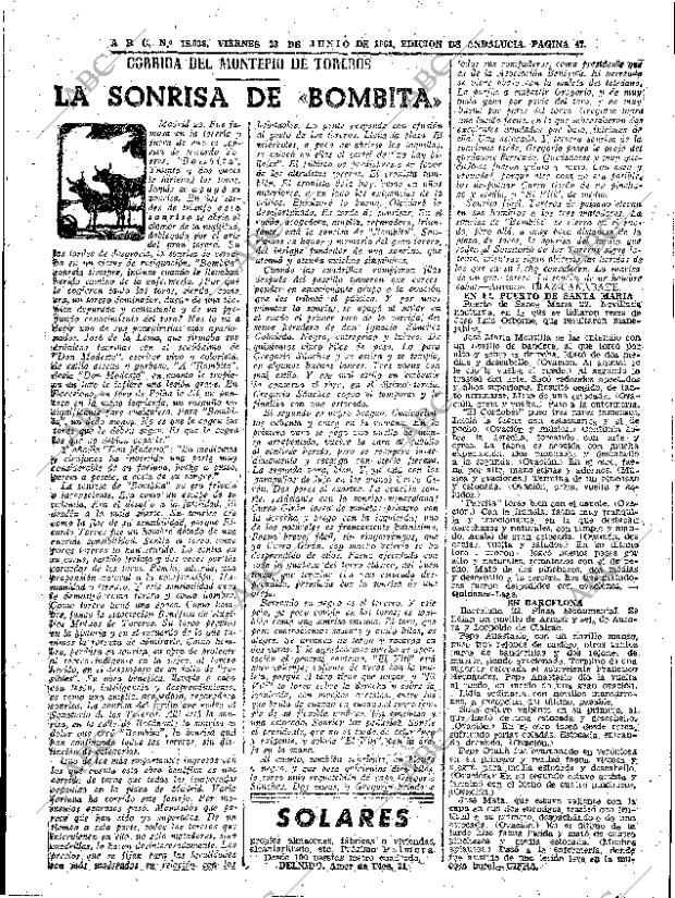 ABC SEVILLA 23-06-1961 página 47