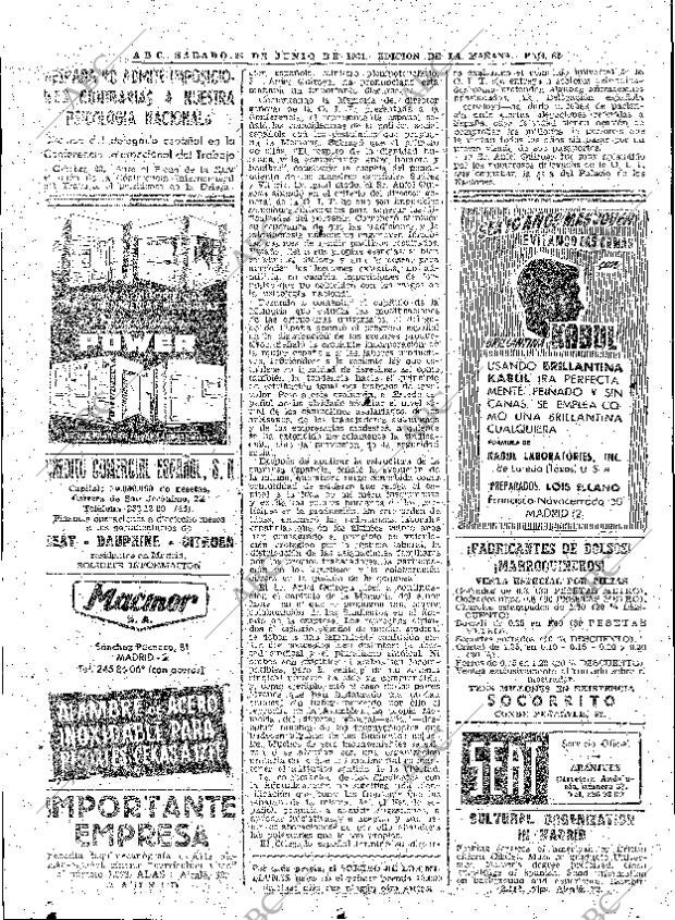 ABC MADRID 24-06-1961 página 62