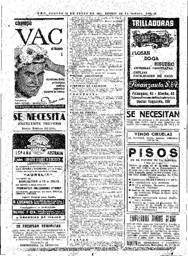 ABC MADRID 24-06-1961 página 84