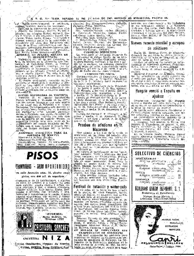 ABC SEVILLA 24-06-1961 página 42