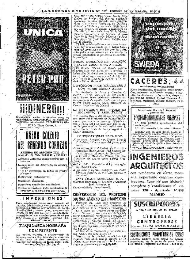 ABC MADRID 25-06-1961 página 96