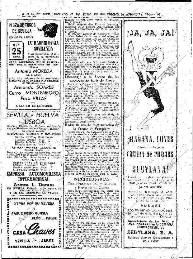 ABC SEVILLA 25-06-1961 página 54