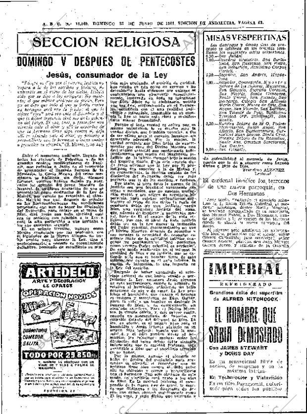 ABC SEVILLA 25-06-1961 página 61