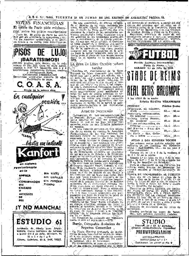 ABC SEVILLA 30-06-1961 página 32