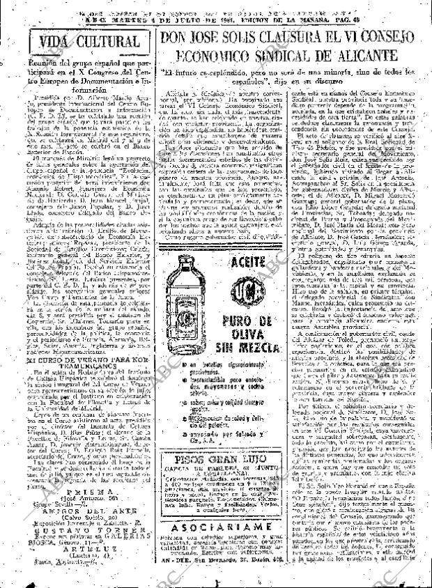 ABC MADRID 04-07-1961 página 45