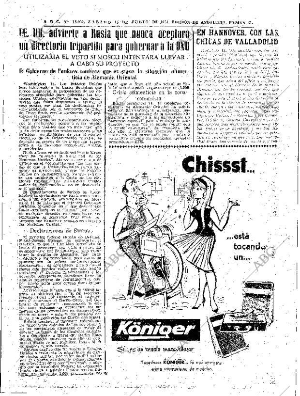 ABC SEVILLA 15-07-1961 página 21