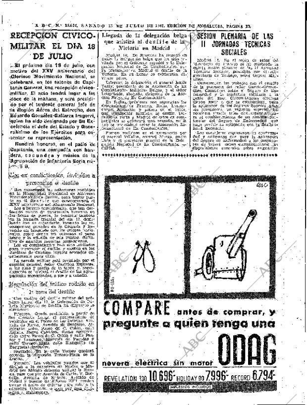 ABC SEVILLA 15-07-1961 página 27