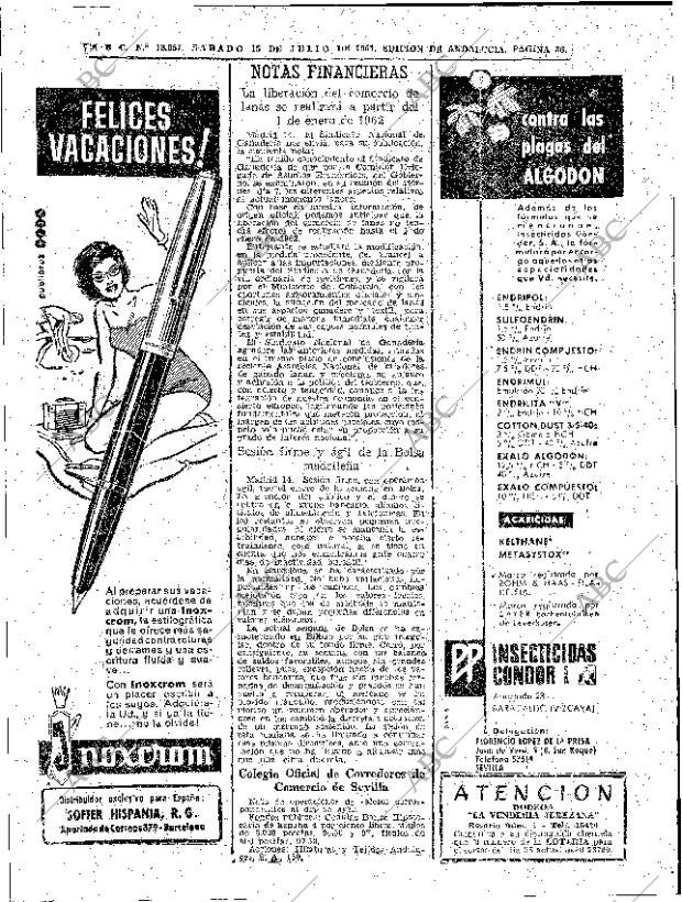 ABC SEVILLA 15-07-1961 página 36