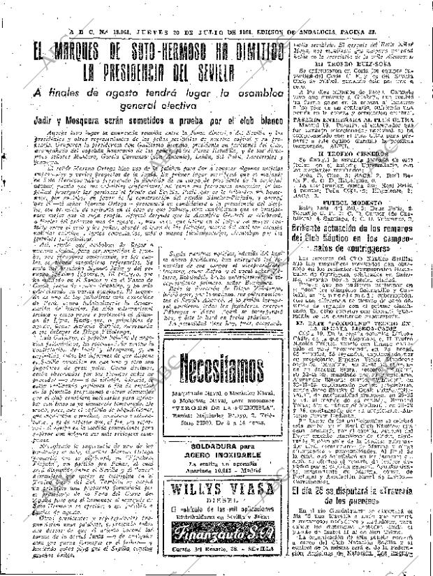 ABC SEVILLA 20-07-1961 página 33
