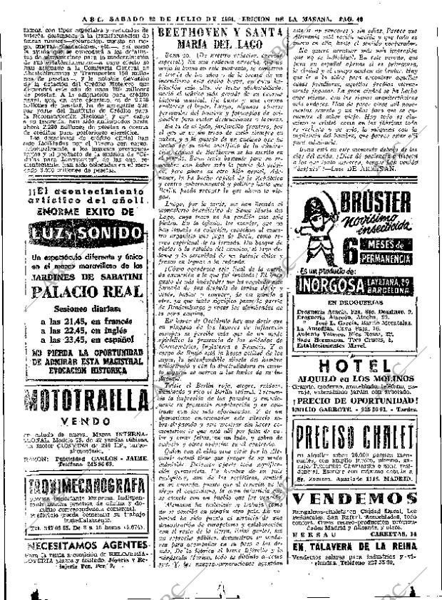 ABC MADRID 22-07-1961 página 46
