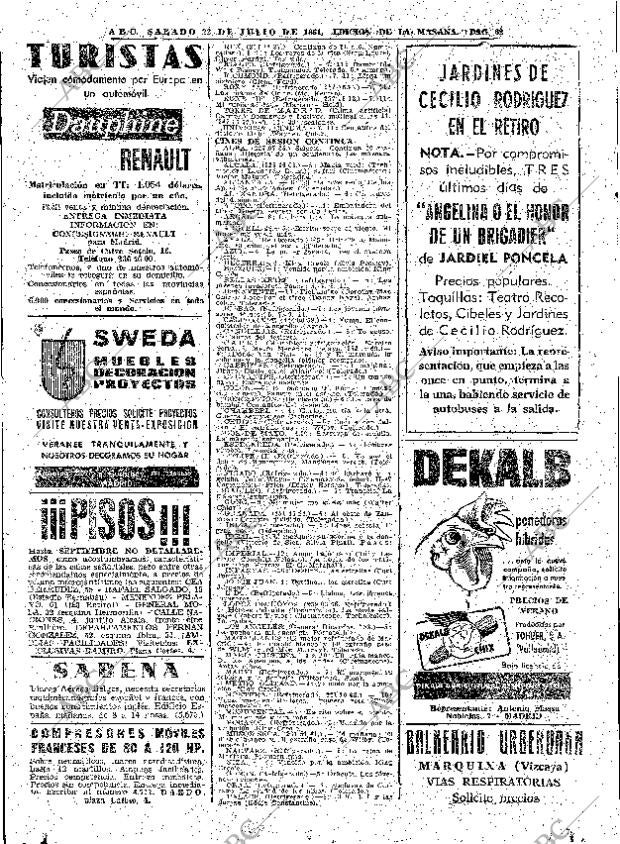 ABC MADRID 22-07-1961 página 62