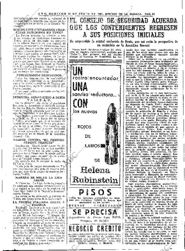 ABC MADRID 23-07-1961 página 65