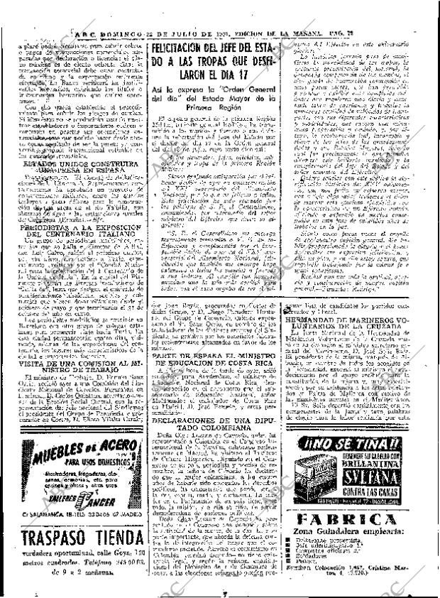 ABC MADRID 23-07-1961 página 72
