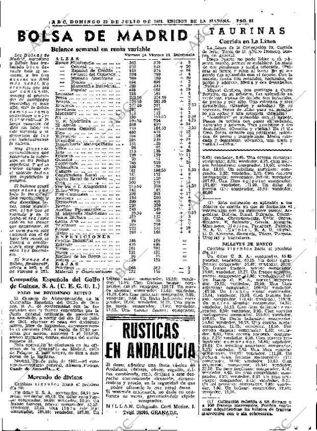 ABC MADRID 23-07-1961 página 85