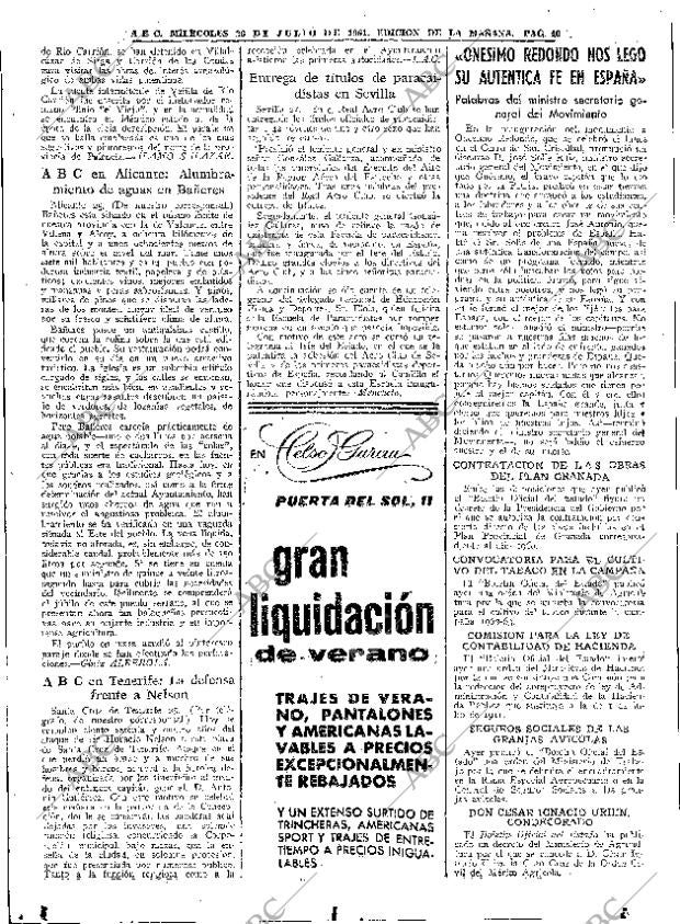ABC MADRID 26-07-1961 página 40