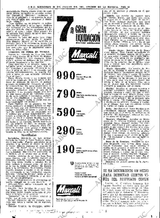 ABC MADRID 26-07-1961 página 45