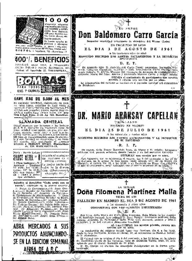 ABC MADRID 06-08-1961 página 64