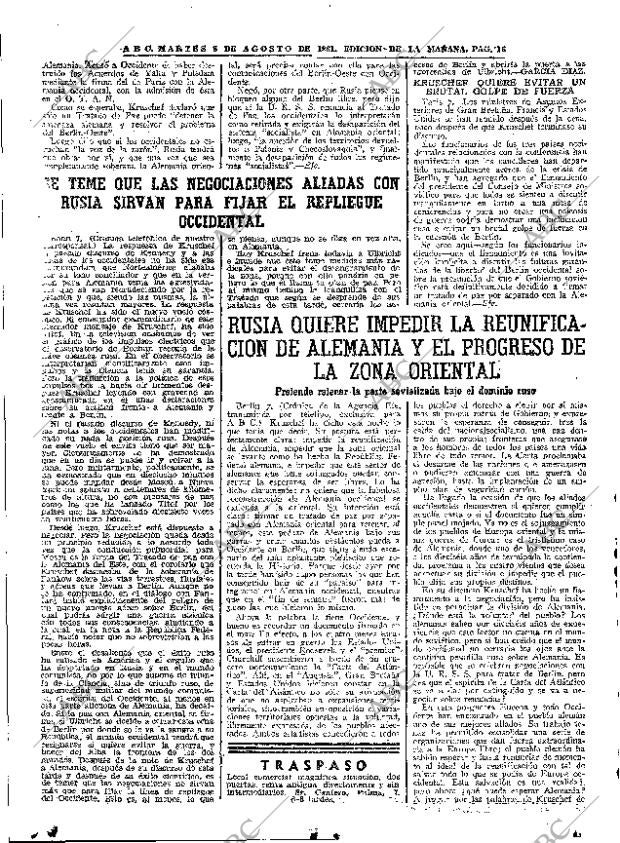 ABC MADRID 08-08-1961 página 16