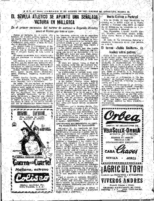 ABC SEVILLA 13-08-1961 página 62