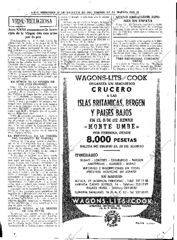 ABC MADRID 16-08-1961 página 23