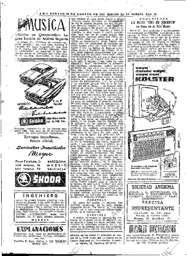 ABC MADRID 26-08-1961 página 38