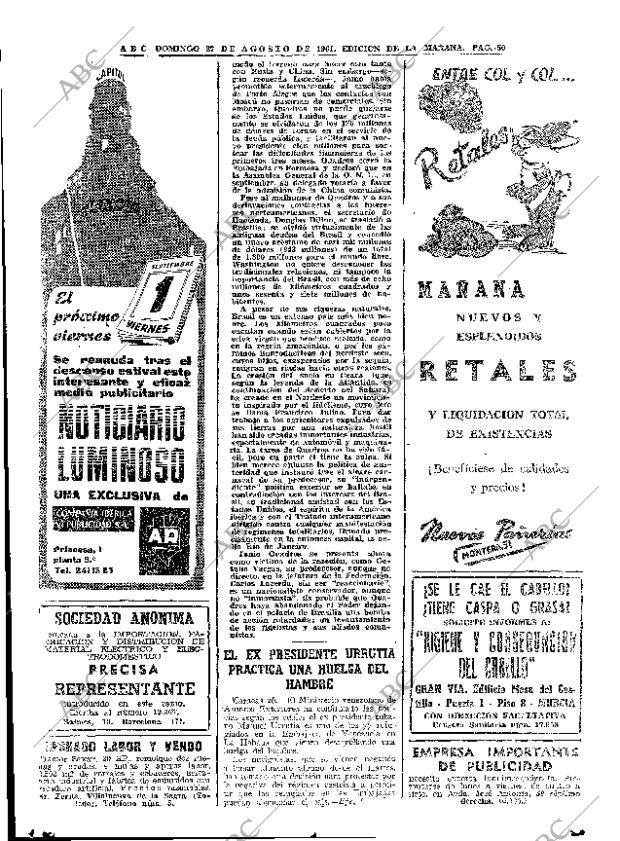 ABC MADRID 27-08-1961 página 50