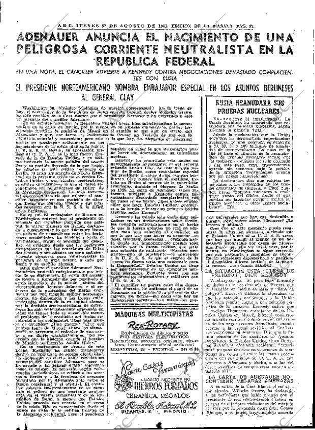 ABC MADRID 31-08-1961 página 17
