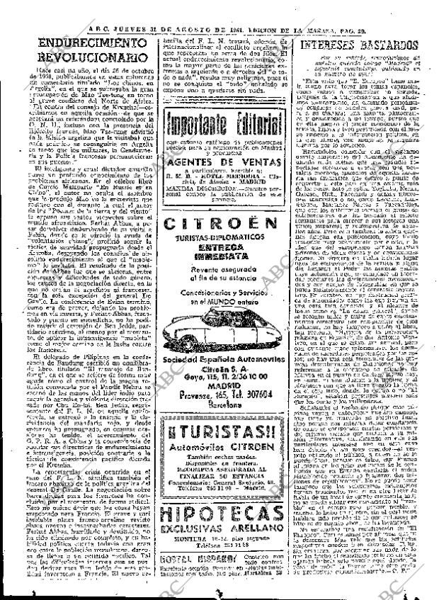 ABC MADRID 31-08-1961 página 20