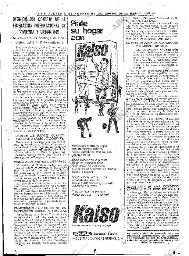 ABC MADRID 31-08-1961 página 26