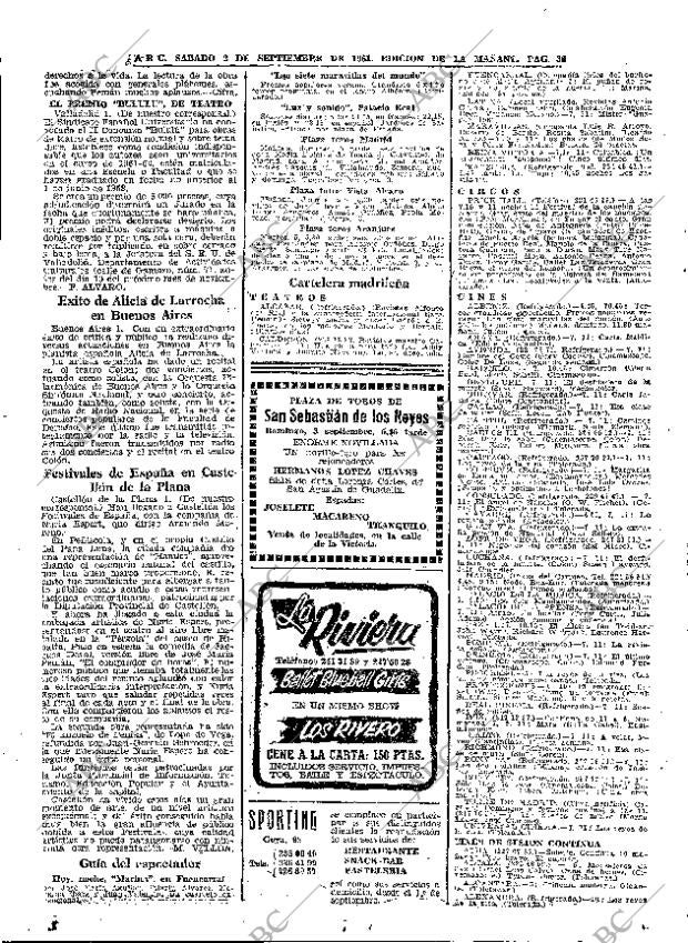 ABC MADRID 02-09-1961 página 38