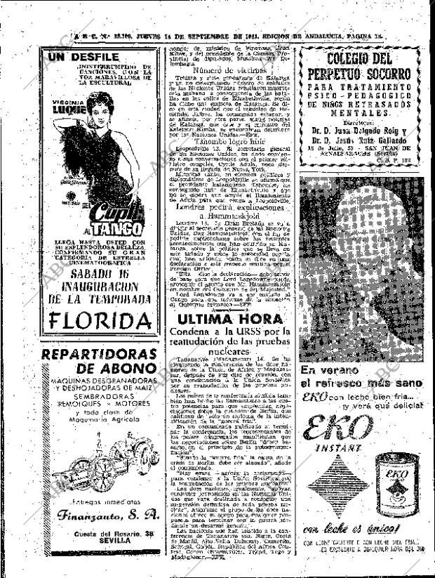 ABC SEVILLA 14-09-1961 página 18