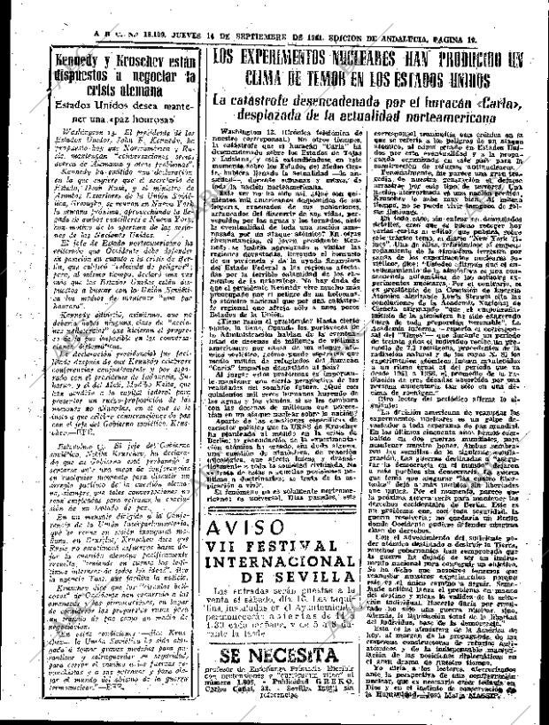 ABC SEVILLA 14-09-1961 página 19